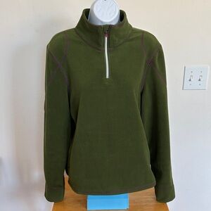 Title Nine Forest Green Quarter -Zip Fleece Size Medium